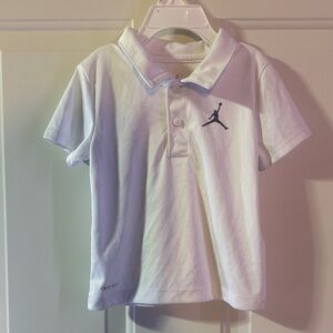 JORDAN DRI- FIT Kids White Polo Shirt- 24M